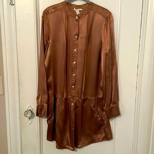 Banana Republic antique rose satin tunic dress